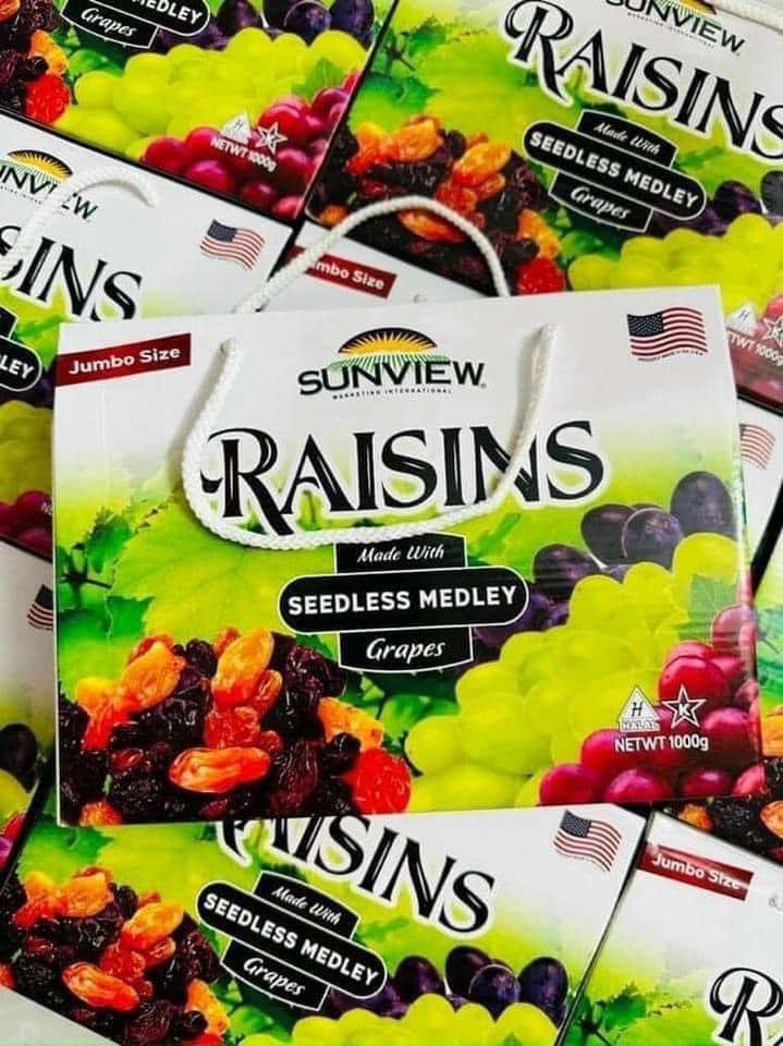 Nho khô không hạt Raisins (Hộp 500gram)